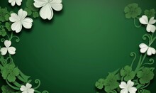 Saint Patricks Day Banner. White Paper Banner For St Patricks Day, AI Generator