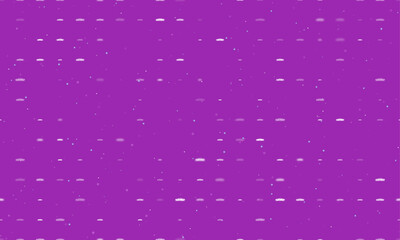 Poster - Seamless background pattern of evenly spaced white future car symbols of different sizes and opacity. Vector illustration on purple background with stars