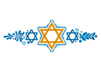 Poster - jewish star religious emblem