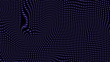 Poster - Animated abstract technology dark background random dots and grid 4K. Looping footage