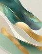 elegant abstract flowy background texture green and gold beige