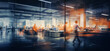 workers are working in an office blurry image