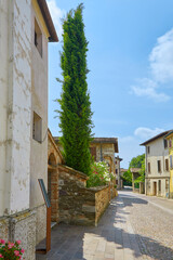 Poster - Beautiful view of the historic centre in Castellaro Lagusello, Monzambano, Lombardy, Italy.