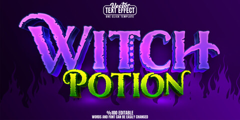 Wall Mural - Witch editable text effect, customizable magic and spells 3D font style
