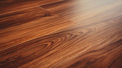 Wall Mural - A close-up of vinyl flooring with a realistic wood grain texture, creating a warm and inviting atmosphere.