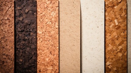 Wall Mural - A detailed shot of cork flooring with its distinctive, soft texture and natural color variations.