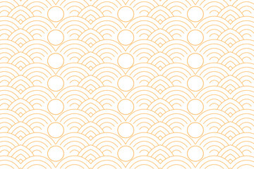 Wall Mural - Luxury gold background pattern seamless geometric line circle wave abstract design vector illustration. Christmas seamless pattern background.
