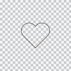 Poster - black stroke heart vector design.