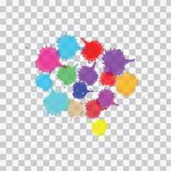 Poster - simple coloring splash design art.