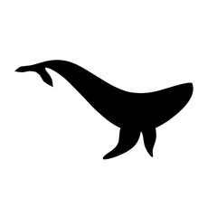 Wall Mural - Whale silhouette vector. Whale silhouette can be used as icon, symbol or sign. Whale icon vector for design of ocean, undersea, nature or marine