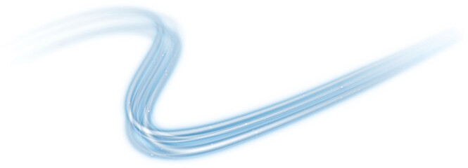 Wall Mural - wavy blue neon line effect