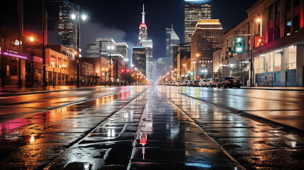 Canvas Print - night view of the city