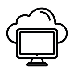 Canvas Print - cloud server icon