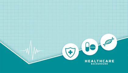 Wall Mural - modern health care cardio banner for medical research