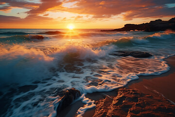 Wall Mural - sunset on the beach