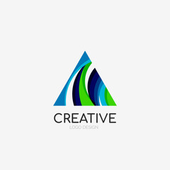 Aufkleber - Triangle abstract logo, business emblem icon