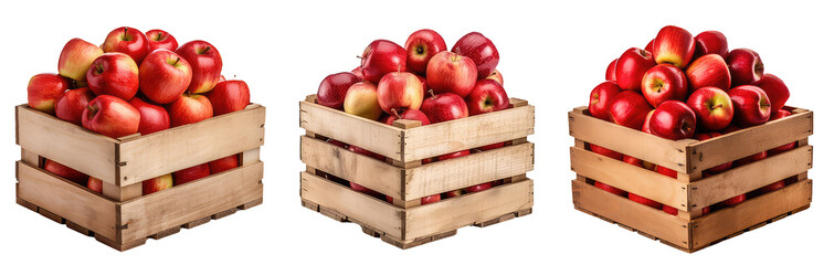 Wall Mural - apples in wooden crates 