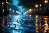 Fototapeta  - Rainy on floor background , Rain water drop