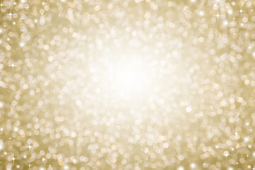 Wall Mural - abstract blur shine gold color with bokeh and star glitter shine on background for merry christmas a