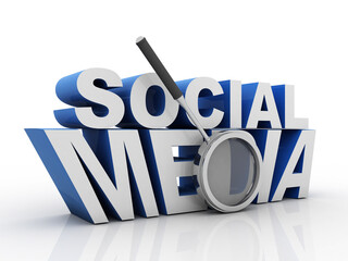 Poster - 3d illustration social media concept