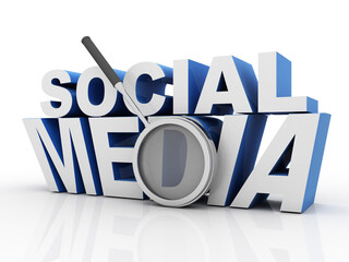Poster - 3d illustration social media concept