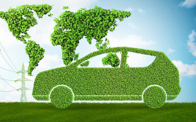 Sticker - Green energy concept - 3d rendering