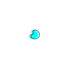 Fototapete - blob set element vector with color decoration