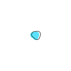 Fototapete - blob set element vector with color collection