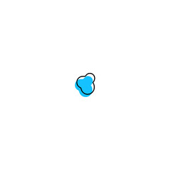 Fototapete - blob set element vector with color trendy