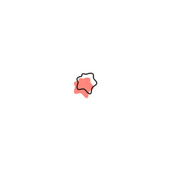 Fototapete - blob set element vector with color illustration