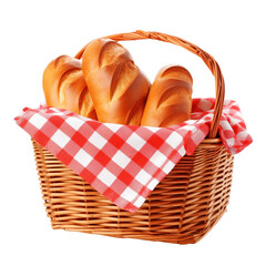 Wall Mural - Picnic basket with breads