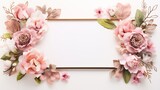 Fototapeta Sypialnia - A frame with blossoms on it