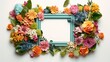 Imaginative frame for a picture of blossoms plenitude of blossoms green foundation photo outline tall determination magnificence shinning colors nature aesthetics stylistic layout