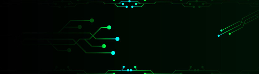 Poster - Modern vector background with digital circuits.