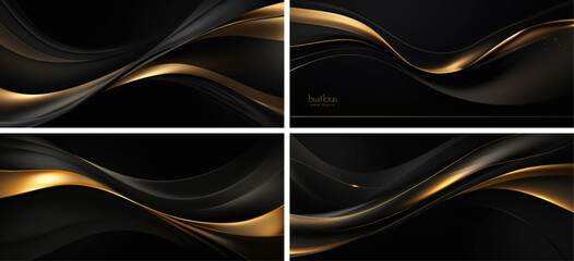 abstract design background illustration wallpaper line black wave modern vector motion banner