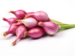 Shallots will form clusters. It has a head that consists of many petals. Skin color ranges from golden brown to red. and the flesh is soft white.