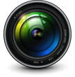 © Cobalt - Camera photo lens, 3d icon illustration.
