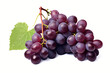 A Bunch Of Grapes On White Background