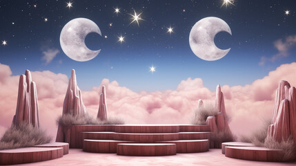 Wall Mural - moon and stars