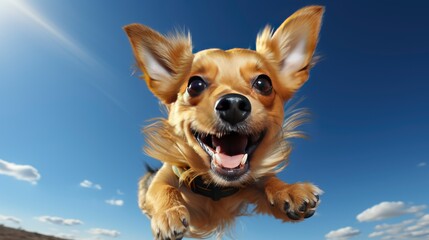 A Joyful Mutt Catching A Ball Mid-Air Ball Catch , Background For Banner, HD