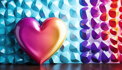 Wall Mural - background with heart