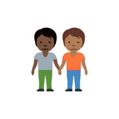 Wall Mural - People Holding Hands: Medium Dark Skin Tone, Dark Skin Tone