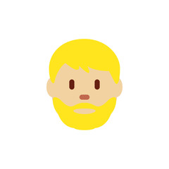 Sticker - Man: Medium-Light Skin Tone, Beard