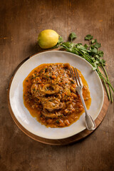 Poster - milanese braised veal, traditional italian recipe