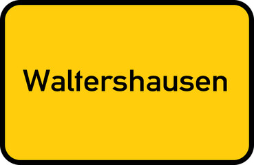 Wall Mural - City sign of Waltershausen - Ortsschild von Waltershausen