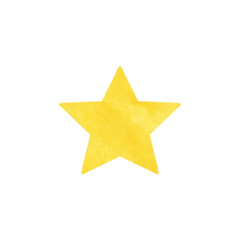 element watercolor golden star hand drawing