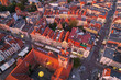 Torun old town during sunset, Poland