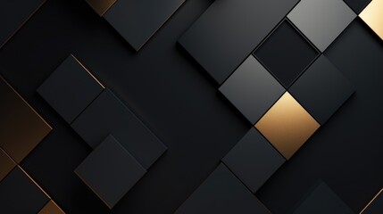 Poster - A black and gold wallpaper with squares, Black Friday background