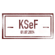 Pieczątka ze skrótem KSeF i datą oznaczającym Krajowy System e-Faktur w Polsce i datę wejścia w życie