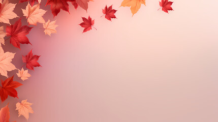 Scattered maple leaf poster web page PPT background, digital technology business background